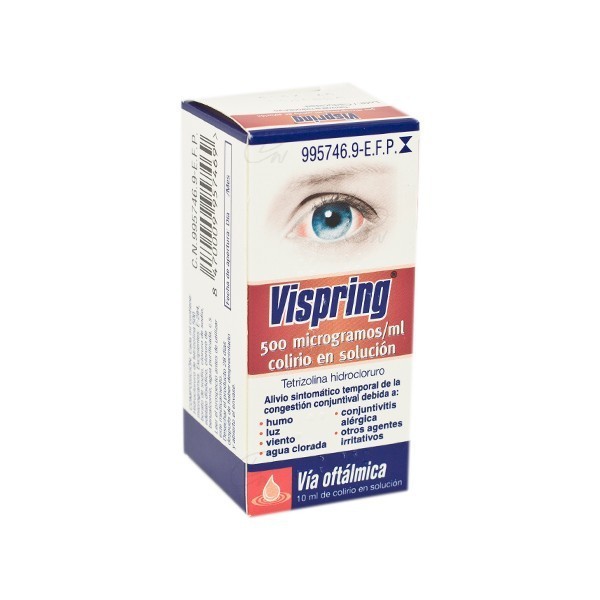 VISPRING 500 microgramos/ml COLIRIO EN SOLUCION, 1 frasco de 10 ml