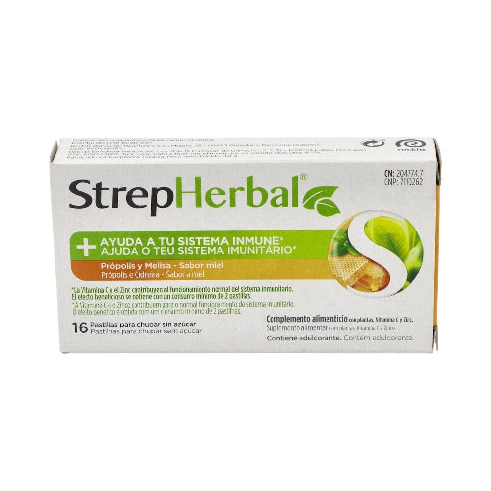 Strepherbal Propolis, Melisa Sabor Miel 16...