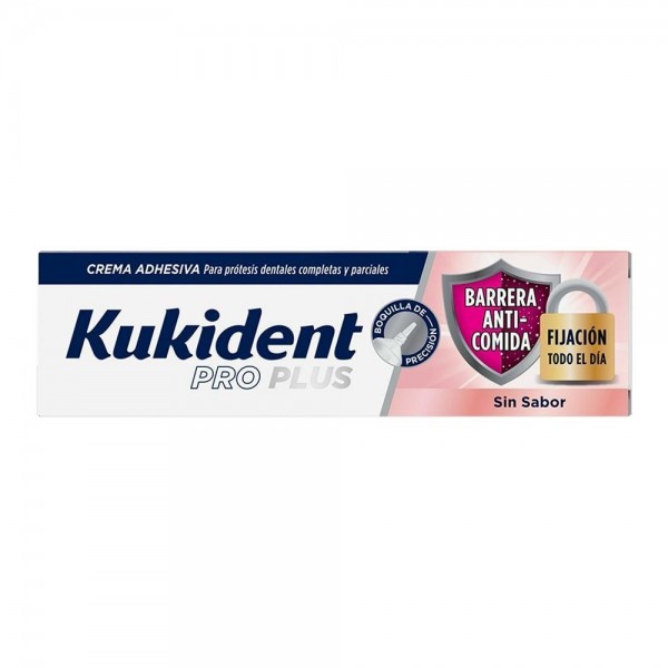 Kukident Pro Plus Barrera Anticomida Sin Sabor 40G