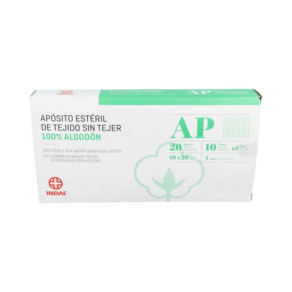 Aposito Indas 100% Algodon S/Tejer 10X20 2 U