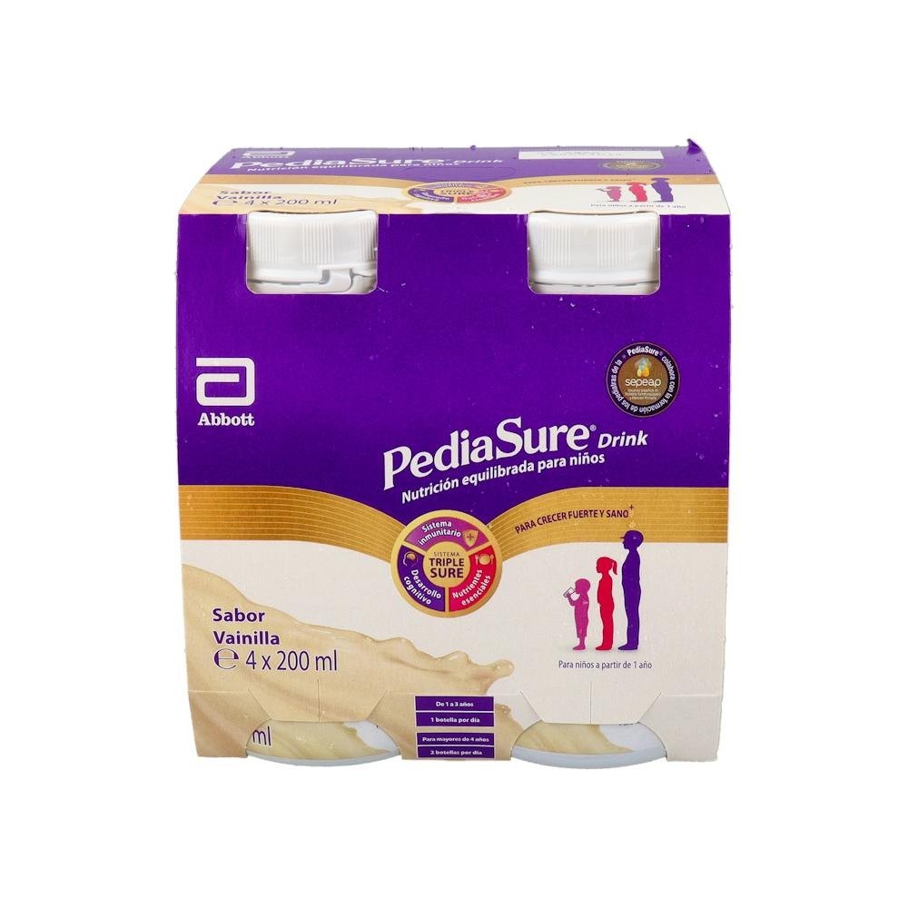 Pediasure Drink Vainilla 4 Bot 200 Ml