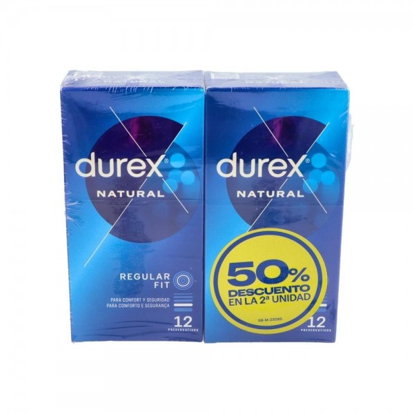 Profilactico Durex Duplo Natu Plus 12 U