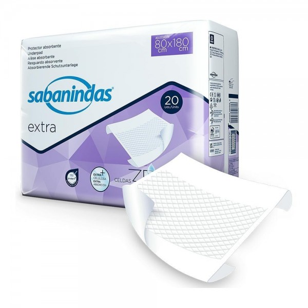 Sabanindas Extra Bolsa 20 Protector Absorbente Ajustable...