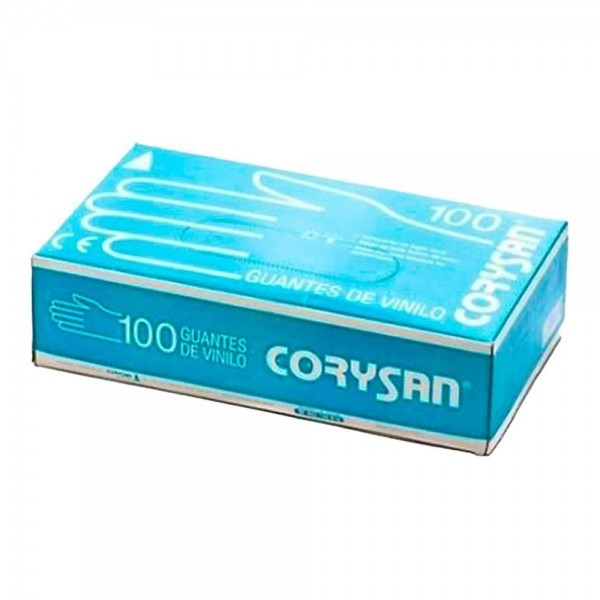 Guantes Corysan Vinilo Transpar C/Polvo T/P 100 Un