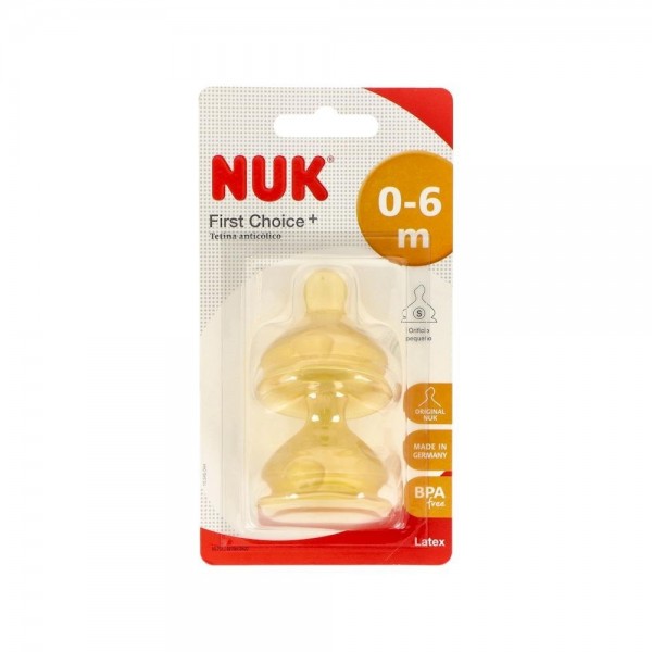 Tetina Nuk Ancha Fc T1 0-6M Latex S Agua 2U