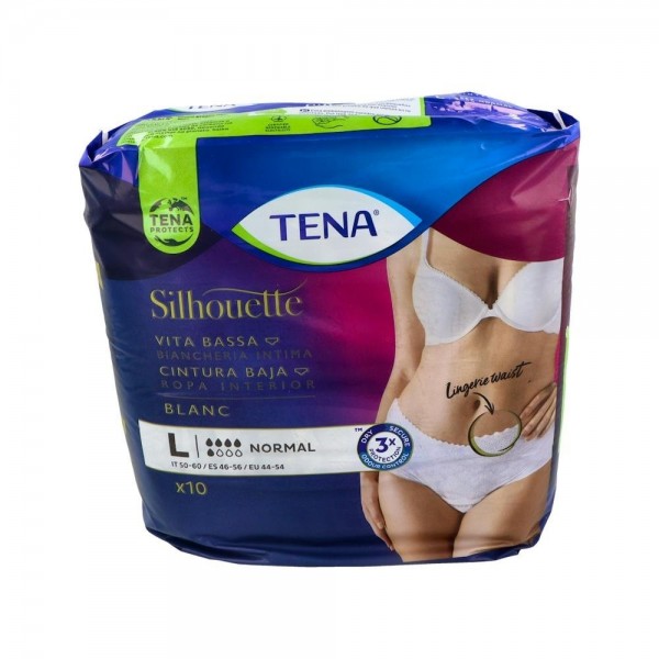 Tena Silhouette Blanco Cintura Baja T Gde
