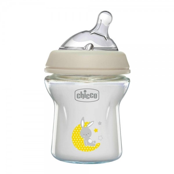 Chicco Biberón Vidrio NaturalFeeling 150 ml flujo lento 0m+