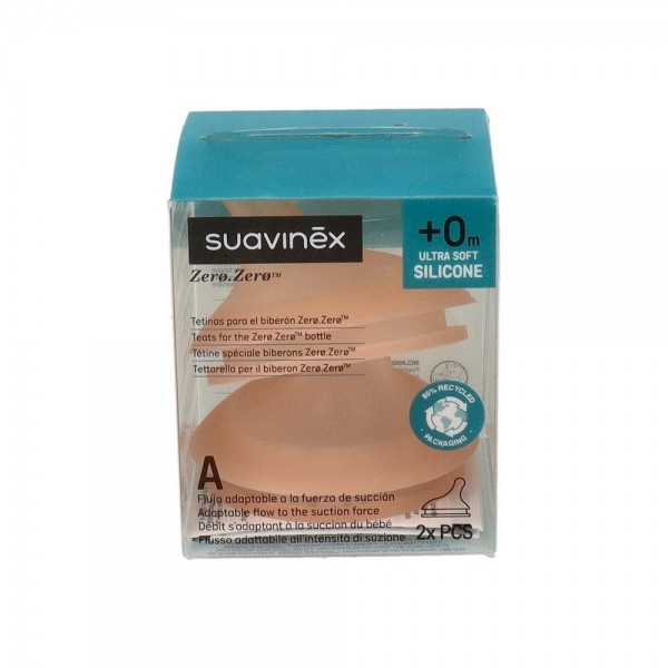 Tetina Suavinex Zero Antic B/Ancha Sili Flujo Adap 2 Un