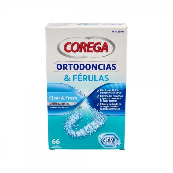 Corega Ortodoncias & Ferulas 66 Tab Limpiadoras