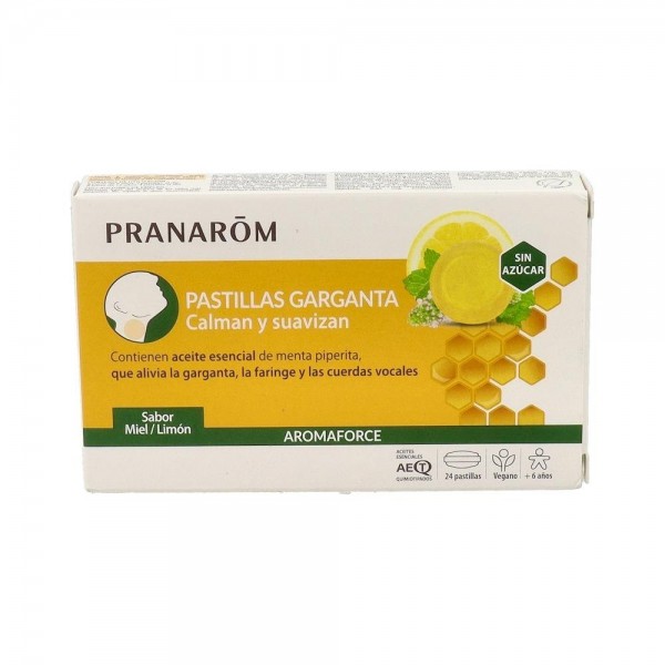 Pranarom Aromaforce Garganta Miel 24 Past