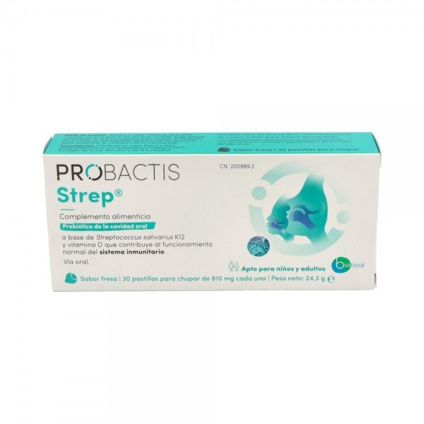 Probactis Strep Fresa 30 Pastillas Chupar