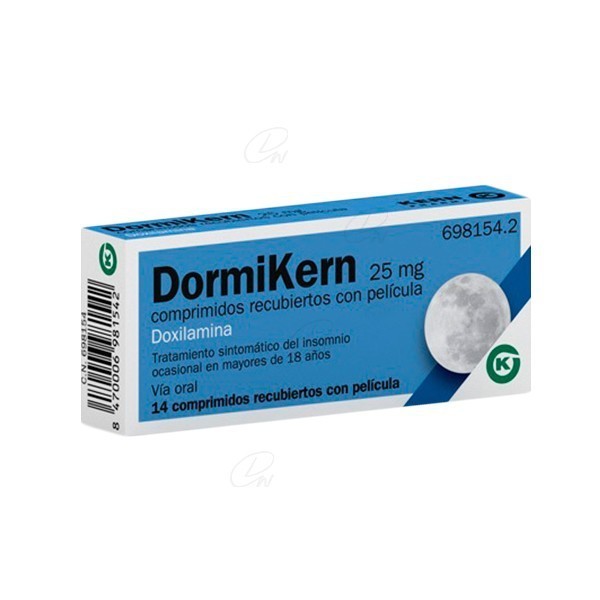 DORMIKERN 25 MG COMPRIMIDOS RECUBIERTOS CON PELICULA, 14 comprimidos