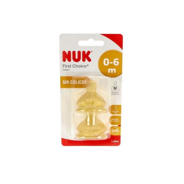 Tetina Nuk Ancha Fc T1 0-6M Latex M Leche 2U