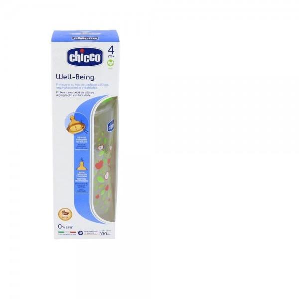 Biberon Chicco Wb Pp Verde Caucho F Rapido 4M+ 330 Ml