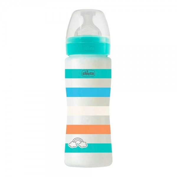 Chicco Biberón WB verde 330ml flujo rápido 4m+